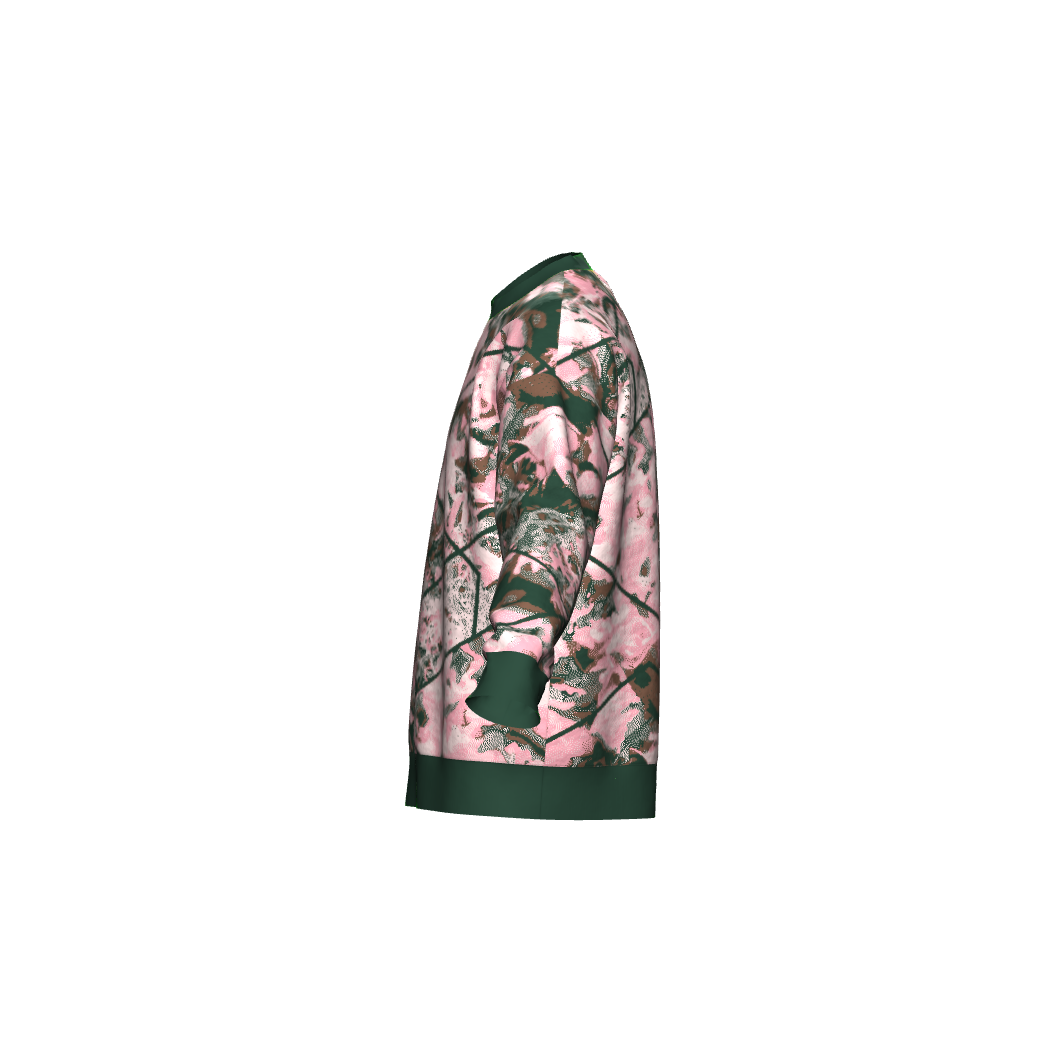 Unisex Jacquard Crewneck Knitted Sweater Relaxed Fit - JUX