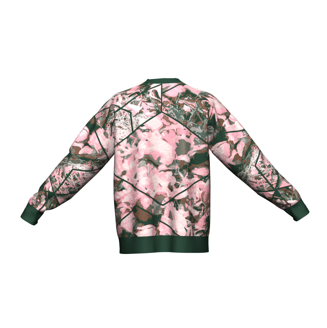 Unisex Jacquard Crewneck Knitted Sweater Relaxed Fit - JUX