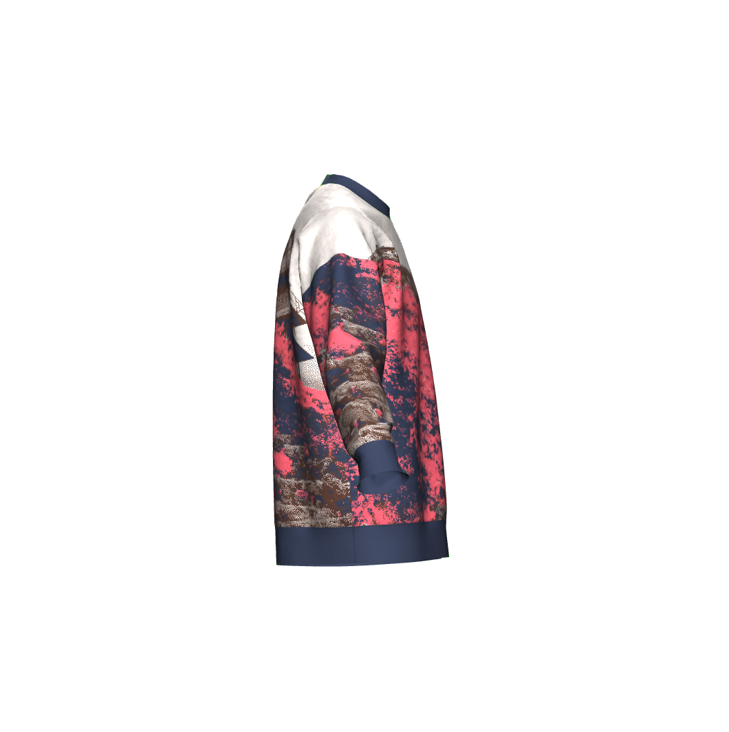 Unisex Jacquard Crewneck Knitted Sweater Relaxed Fit - JUX