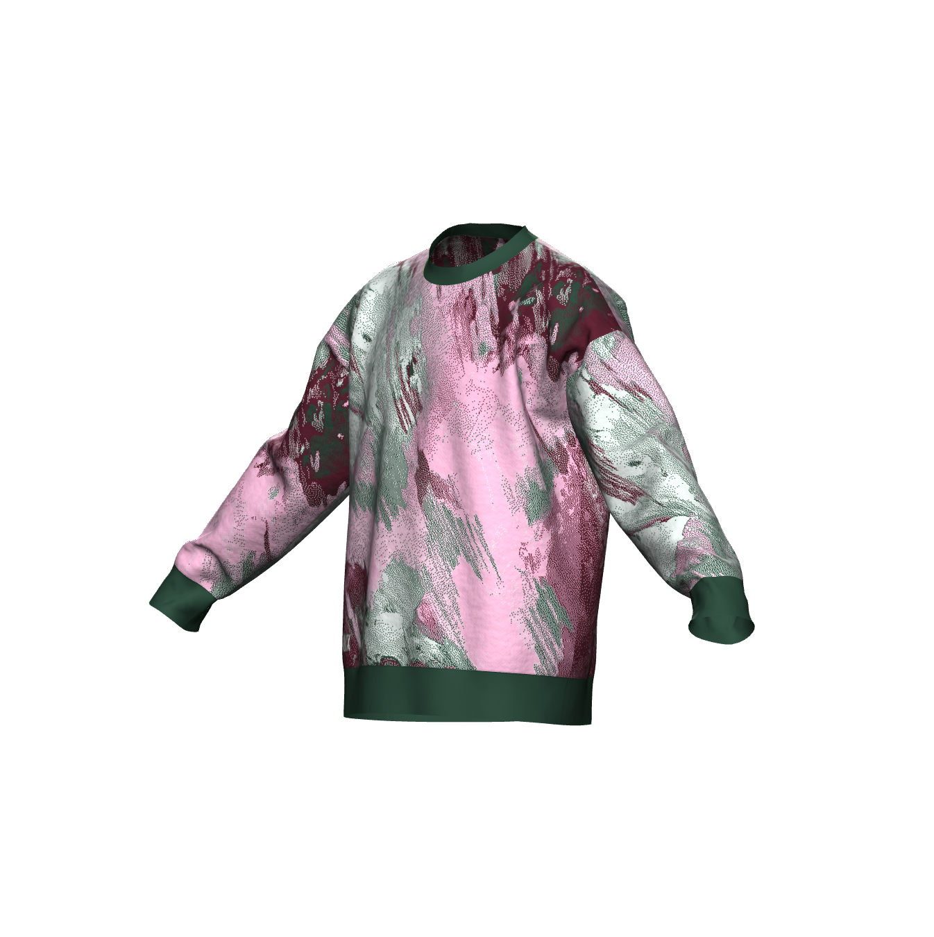 Unisex Jacquard Crewneck Knitted Sweater Relaxed Fit - JUX