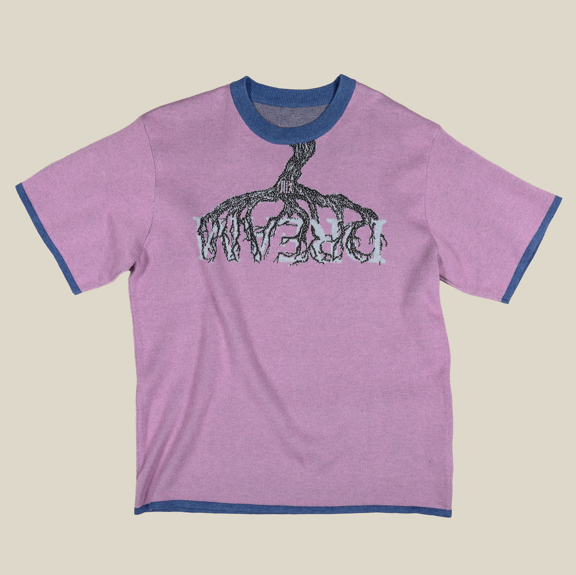 Unisex Jacquard Crewneck Short Sleeve Knitted Sweater - DREAM | JUX