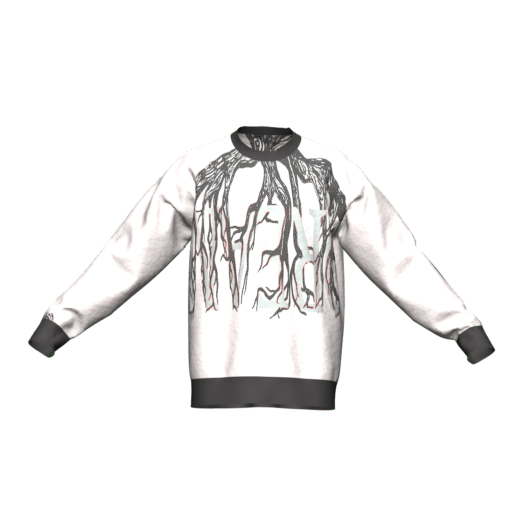 Unisex Jacquard Crewneck Knitted Sweater Relaxed Fit - JUX