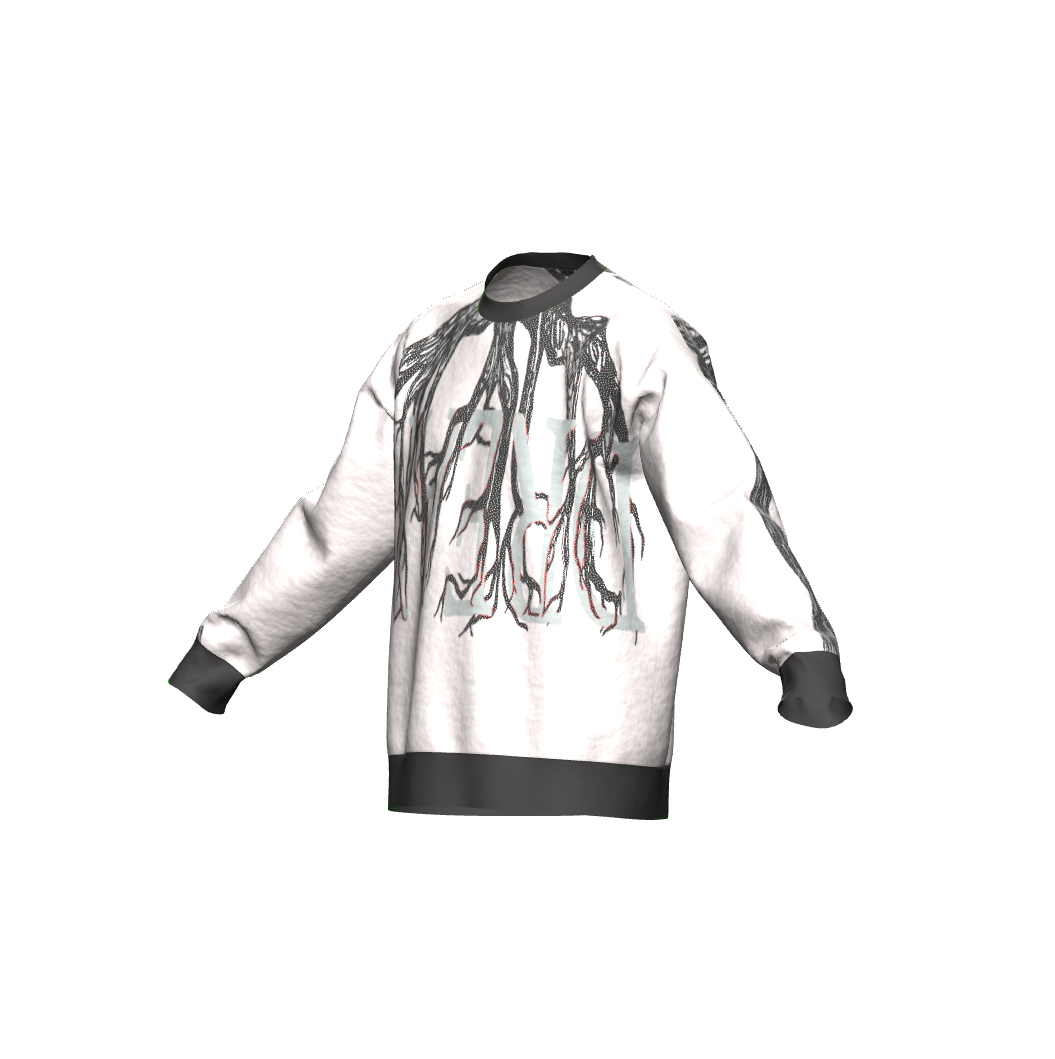 Unisex Jacquard Crewneck Knitted Sweater Relaxed Fit - JUX
