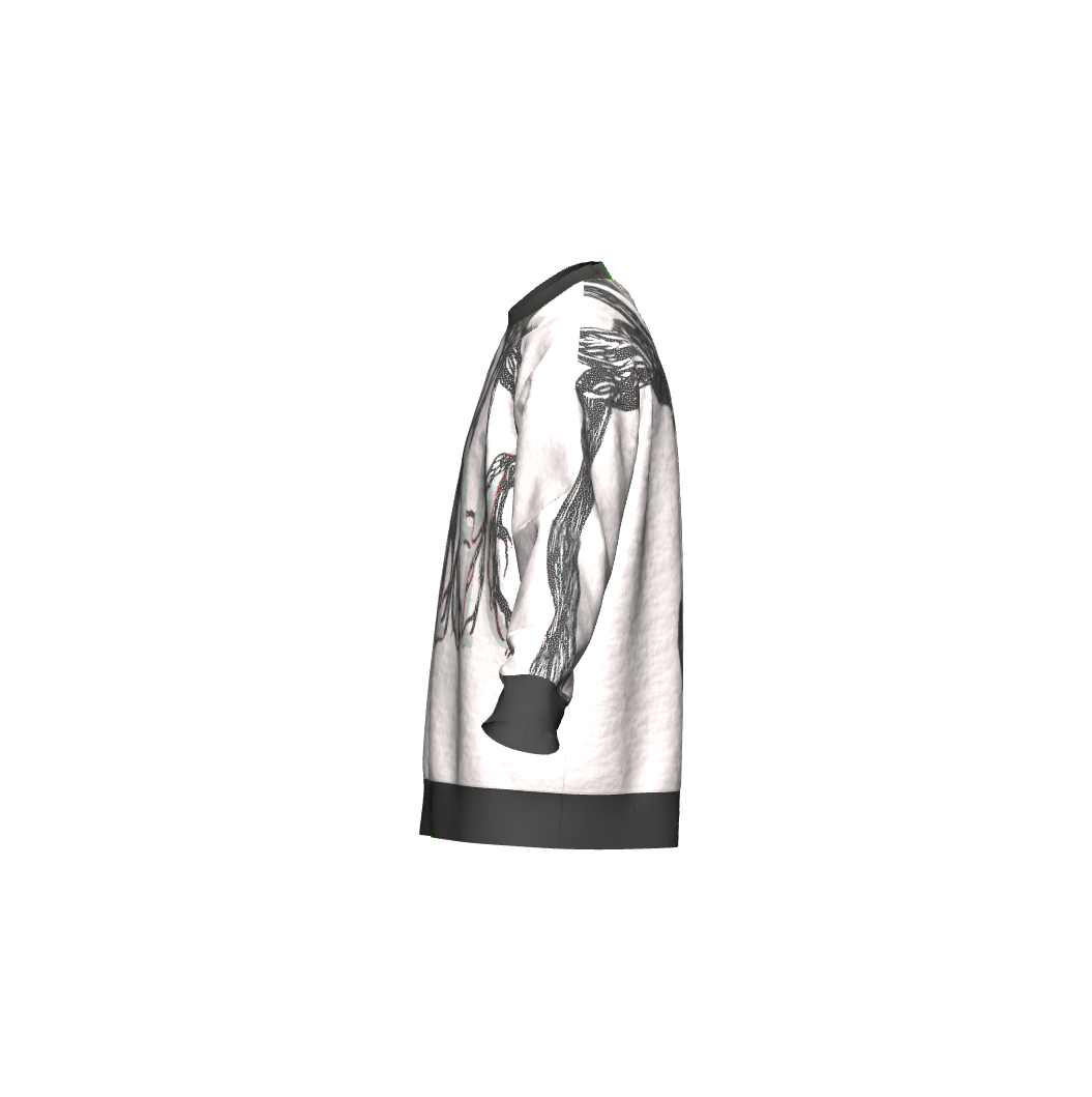 Unisex Jacquard Crewneck Knitted Sweater Relaxed Fit - JUX