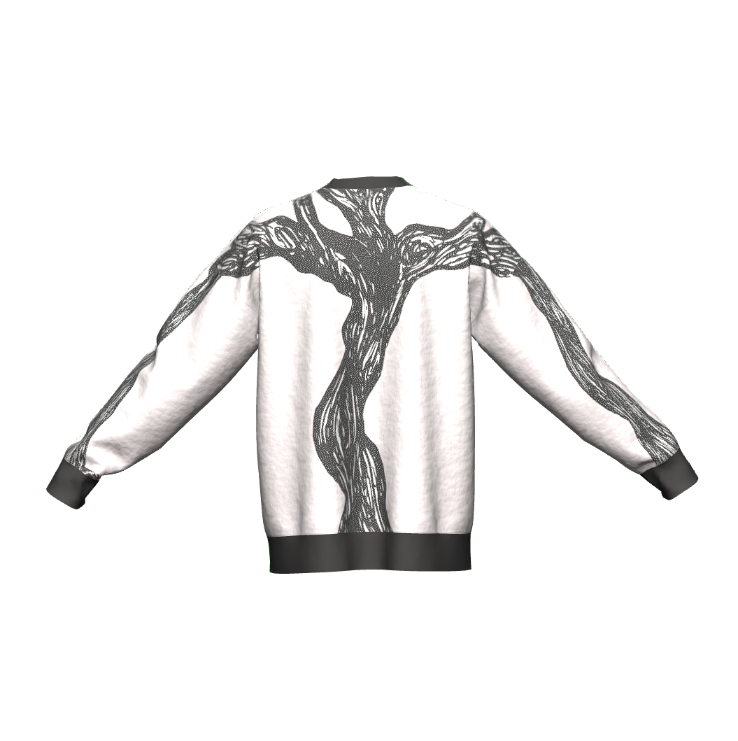 Unisex Jacquard Crewneck Knitted Sweater Relaxed Fit - JUX