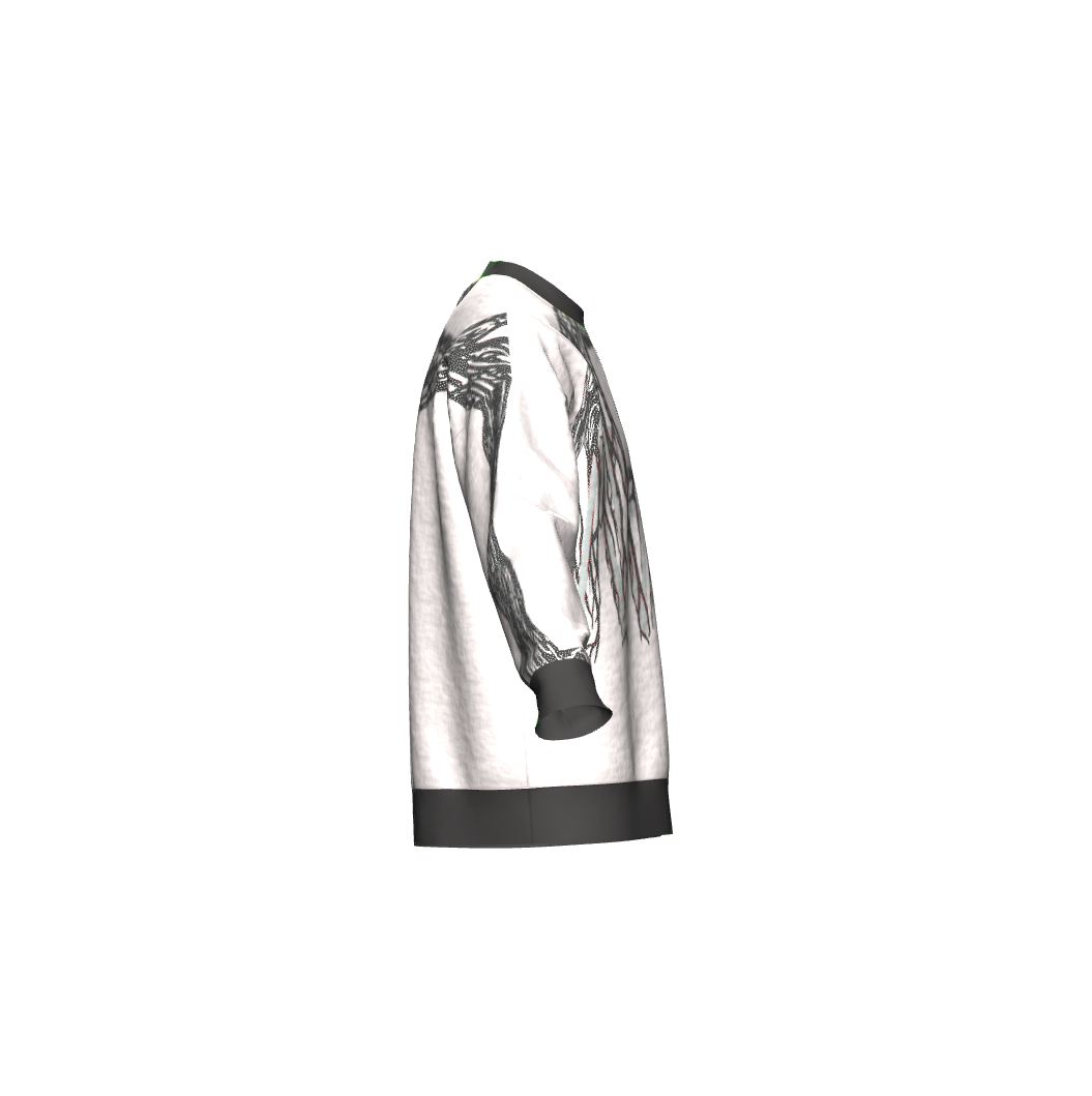 Unisex Jacquard Crewneck Knitted Sweater Relaxed Fit - JUX