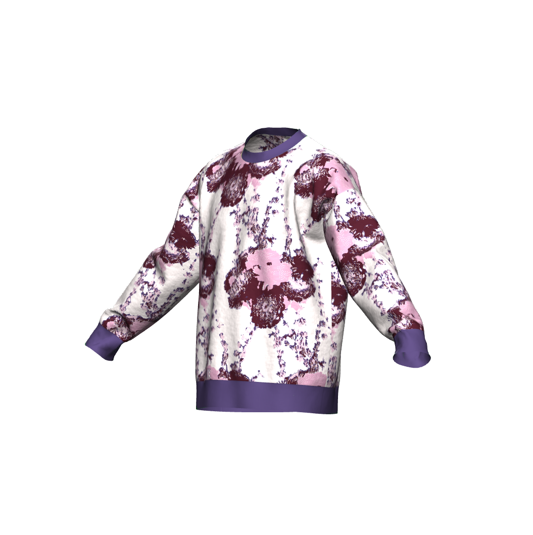 Unisex Jacquard Crewneck Knitted Sweater Relaxed Fit - JUX