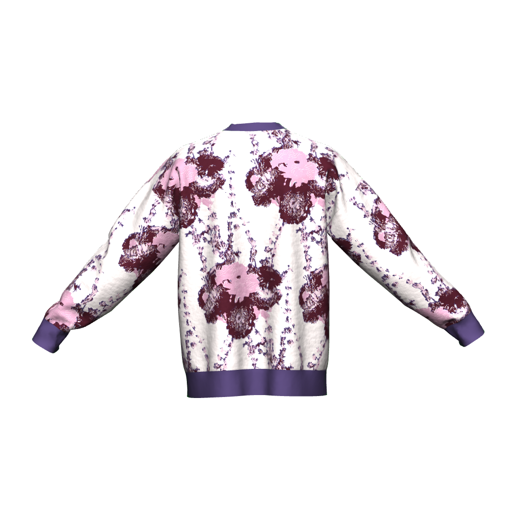 Unisex Jacquard Crewneck Knitted Sweater Relaxed Fit - JUX