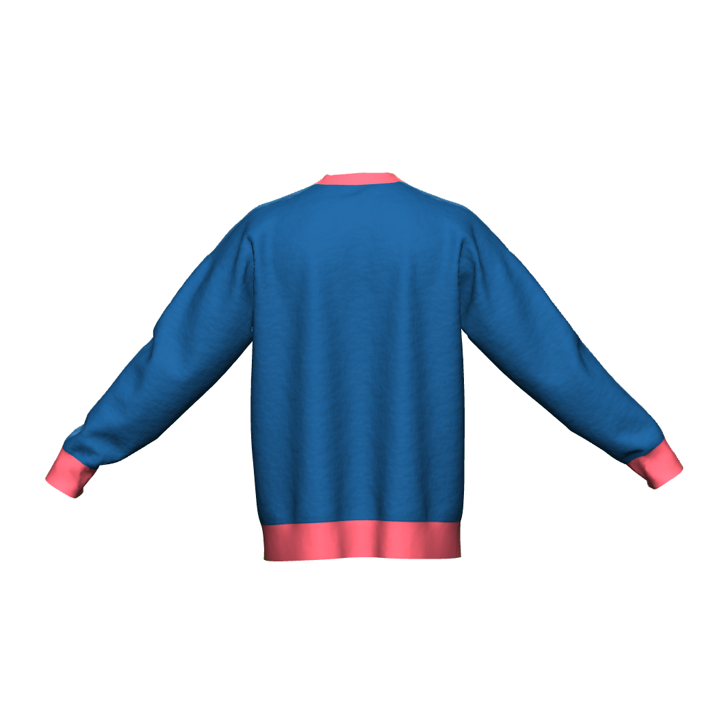 Unisex Jacquard Crewneck Knitted Sweater Relaxed Fit - JUX