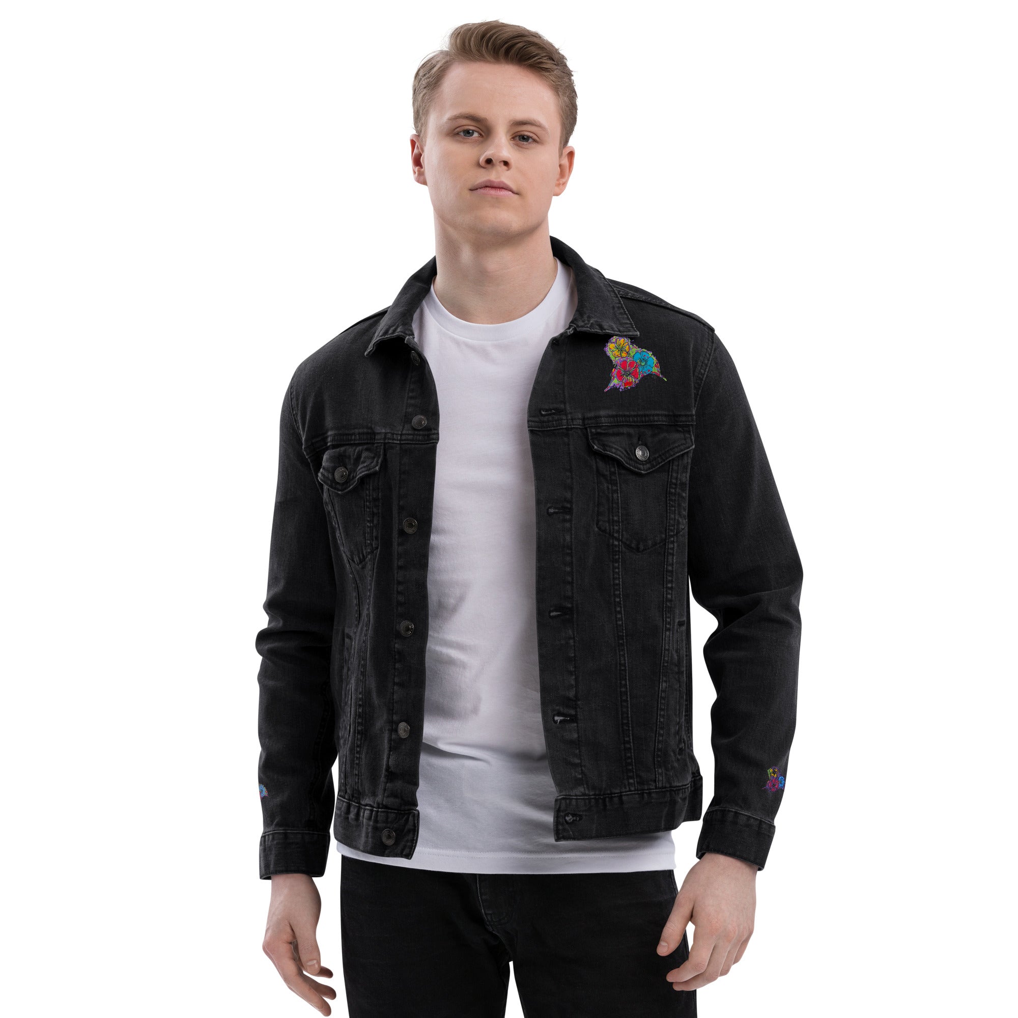 Unisex Embroidered Denim Jacket - JUX