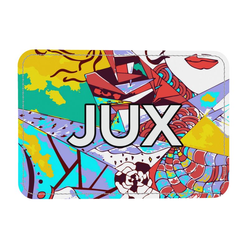 Vivid Abstract Art Shoulder Bag – Bubble Nappa Leather with Gold Chain - JUX