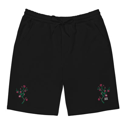 Masculine Cut Embroidered Fleece Shorts - JUX