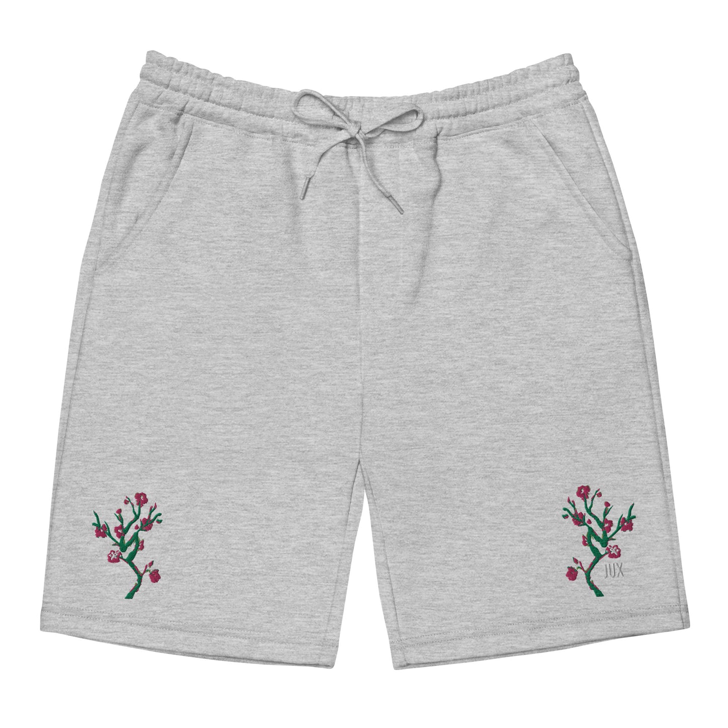 Masculine Cut Embroidered Fleece Shorts - JUX