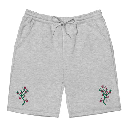 Masculine Cut Embroidered Fleece Shorts - JUX