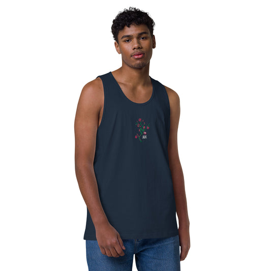 Masculine Cut Embroidered Premium Tank Top - JUX