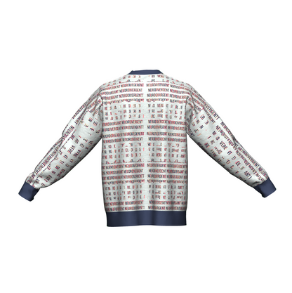 Unisex Jacquard Crewneck Knitted Sweater Relaxed Fit - Neurodivergent
