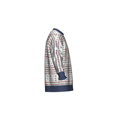 Unisex Jacquard Crewneck Knitted Sweater Relaxed Fit - Neurodivergent