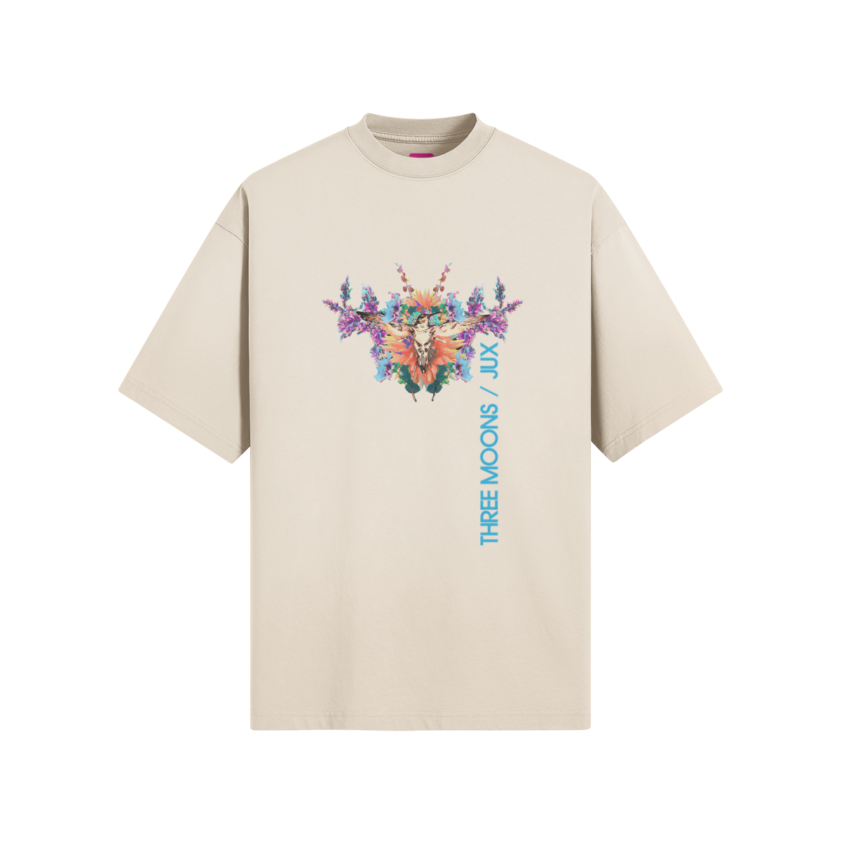 Unisex Embroidered Boxy Sun Faded T-shirt