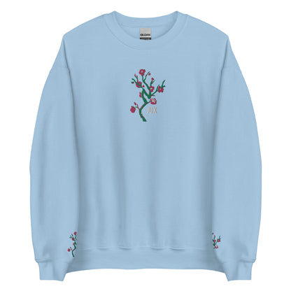 Blue Unisex Embroidered Sweatshirt