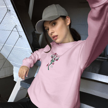 Pink Unisex Embroidered Sweatshirt