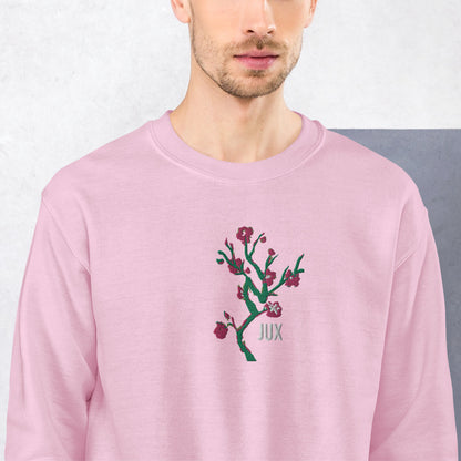 Pink Unisex Embroidered Sweatshirt