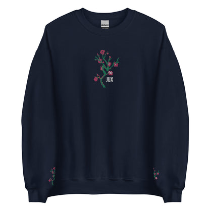 Black Unisex Embroidered Sweatshirt