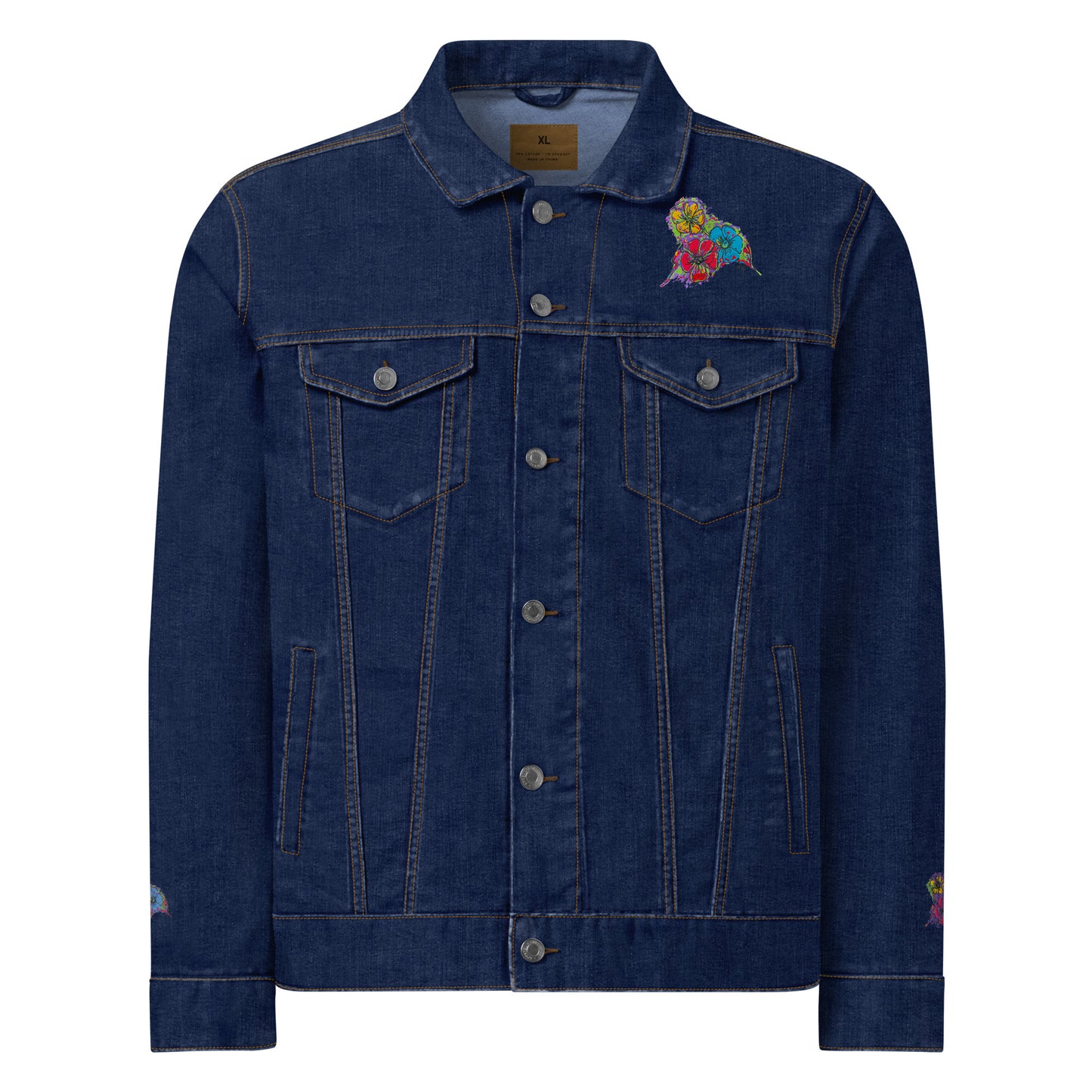 Unisex Embroidered Denim Jacket - JUX