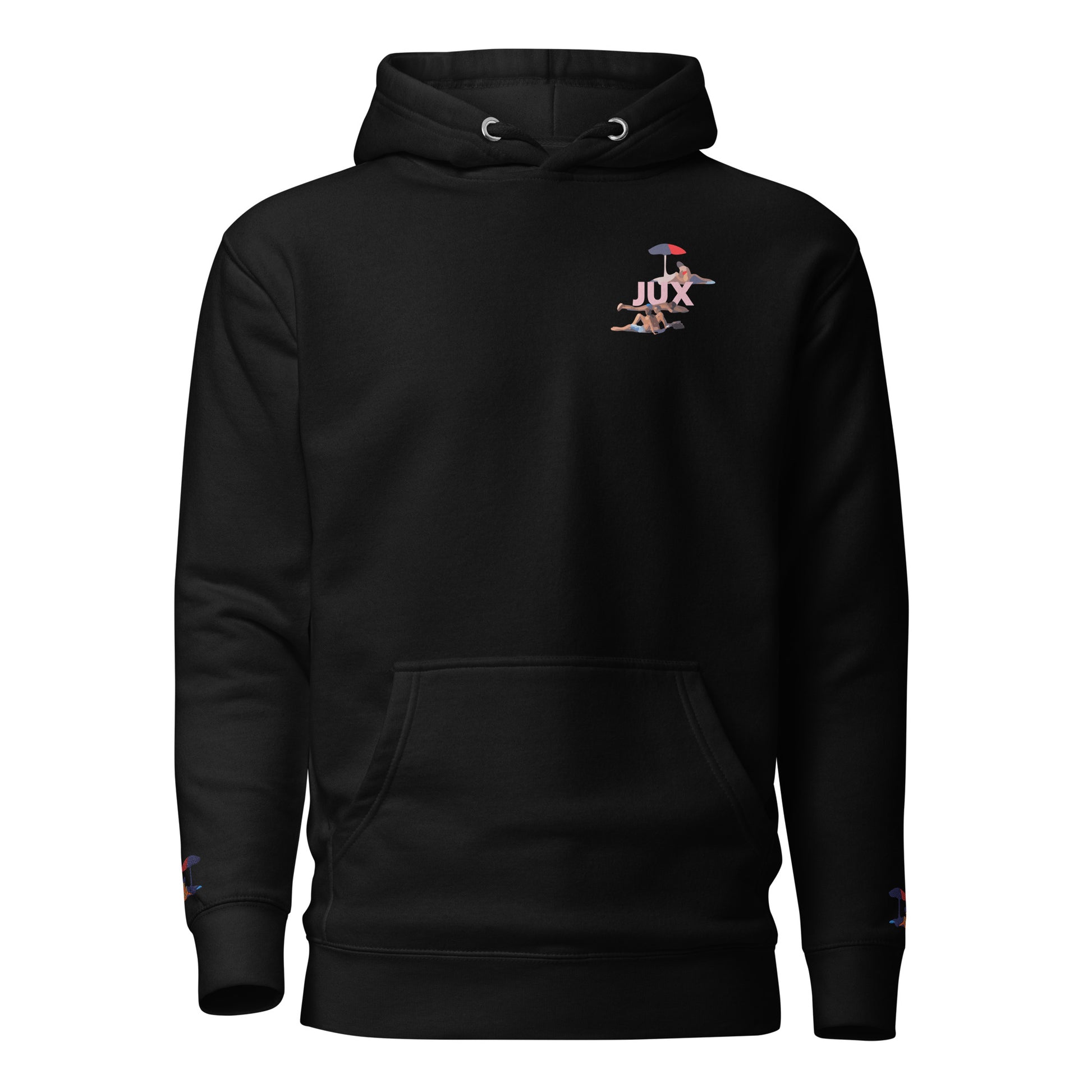 Unisex Hoodie with Embroidered Cuffs - JUX