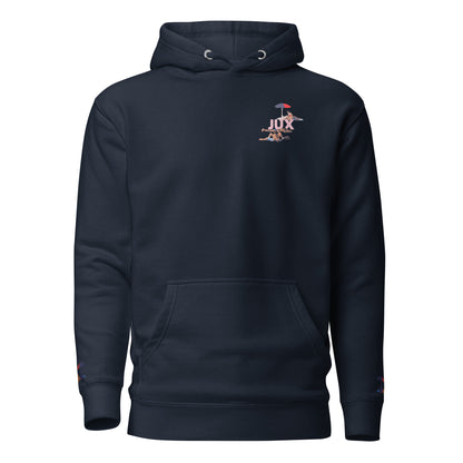 Unisex Hoodie with Embroidered Cuffs - JUX