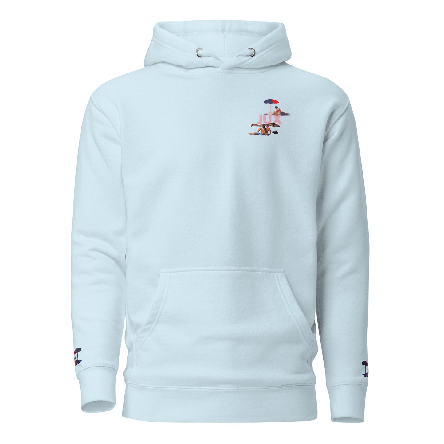 Unisex Hoodie with Embroidered Cuffs - JUX