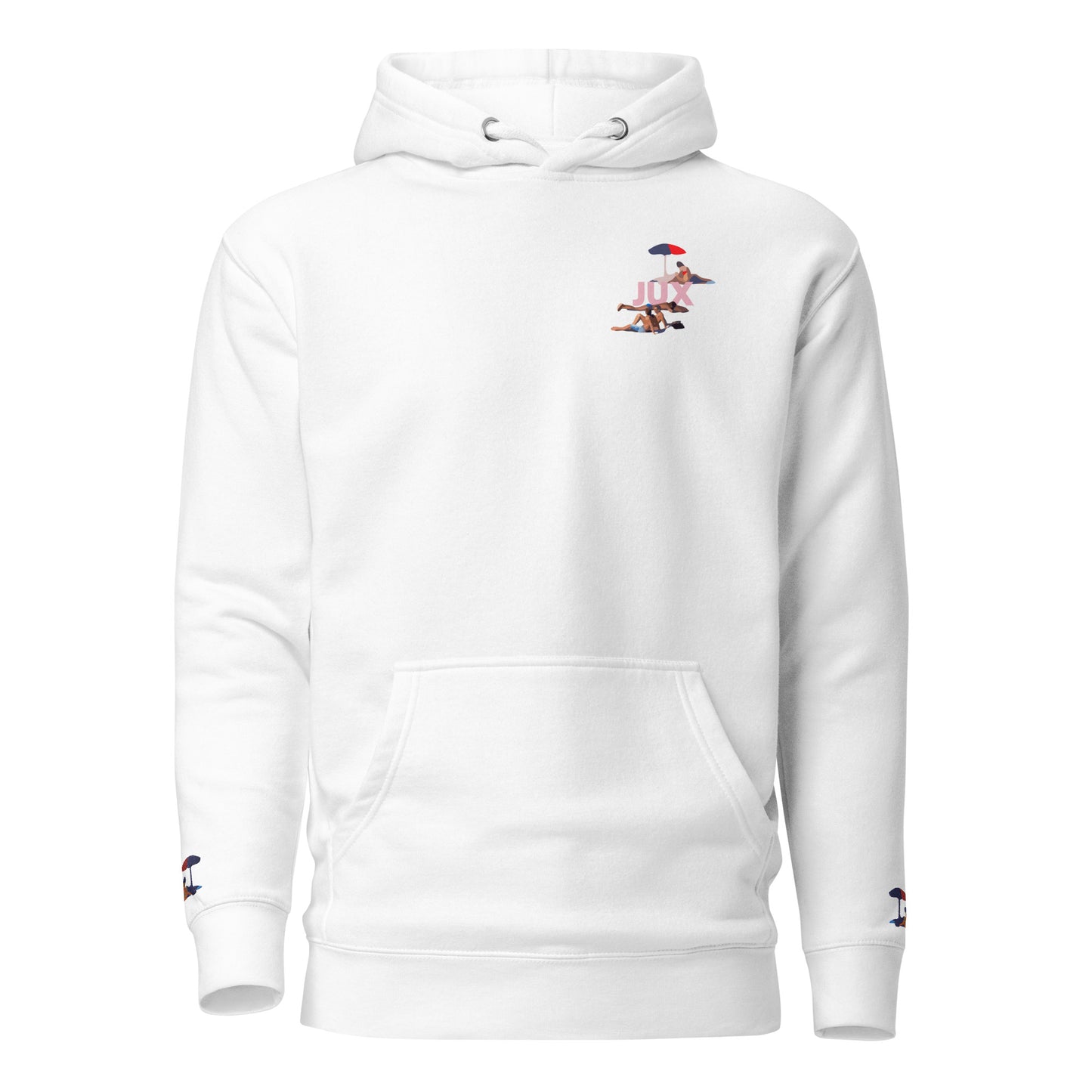 Unisex Hoodie with Embroidered Cuffs - JUX