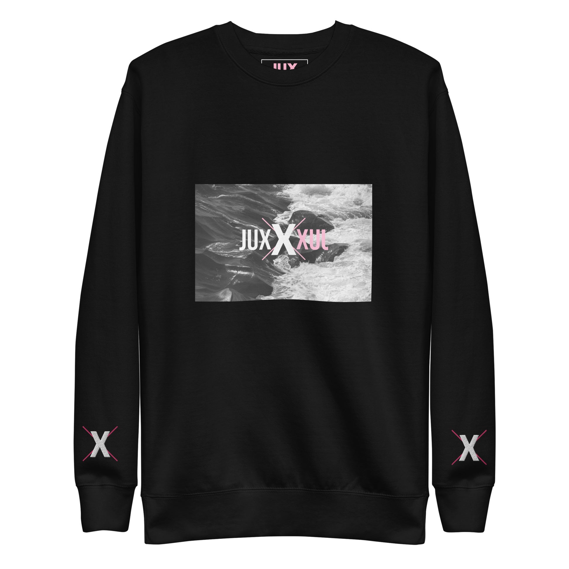 Unisex Premium Sweatshirt with Embroidered Cuffs - JUX